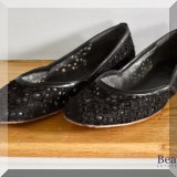 H52. Stuart Weitzman brown lace flat shoes. Size 8 - $32 